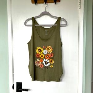 Roxy tank with retro flowers